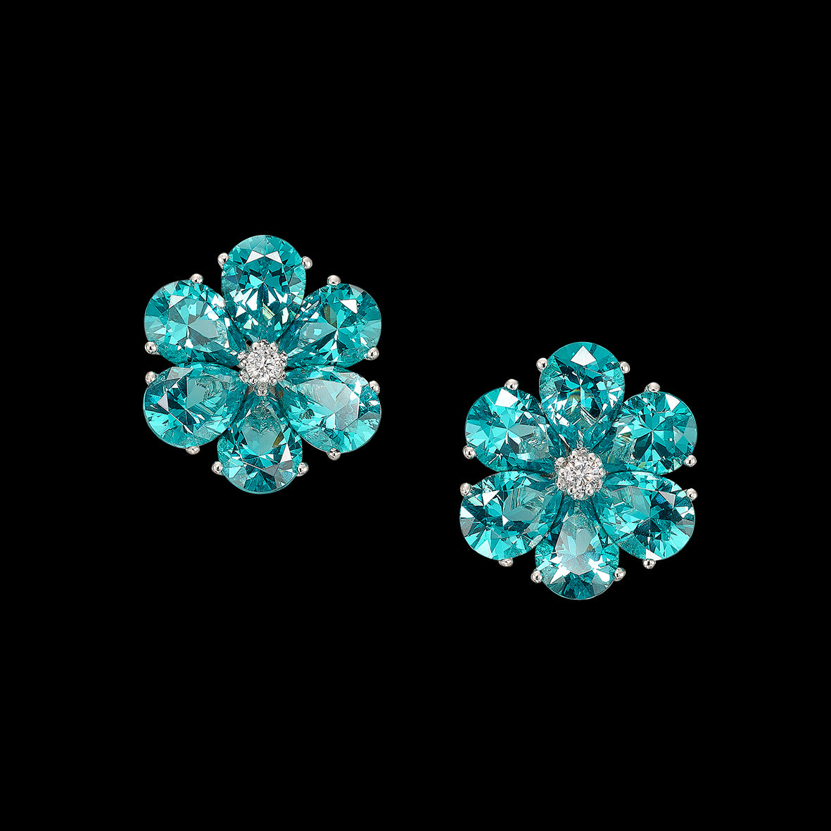 Paraiba Marguerite Daisy Earrings